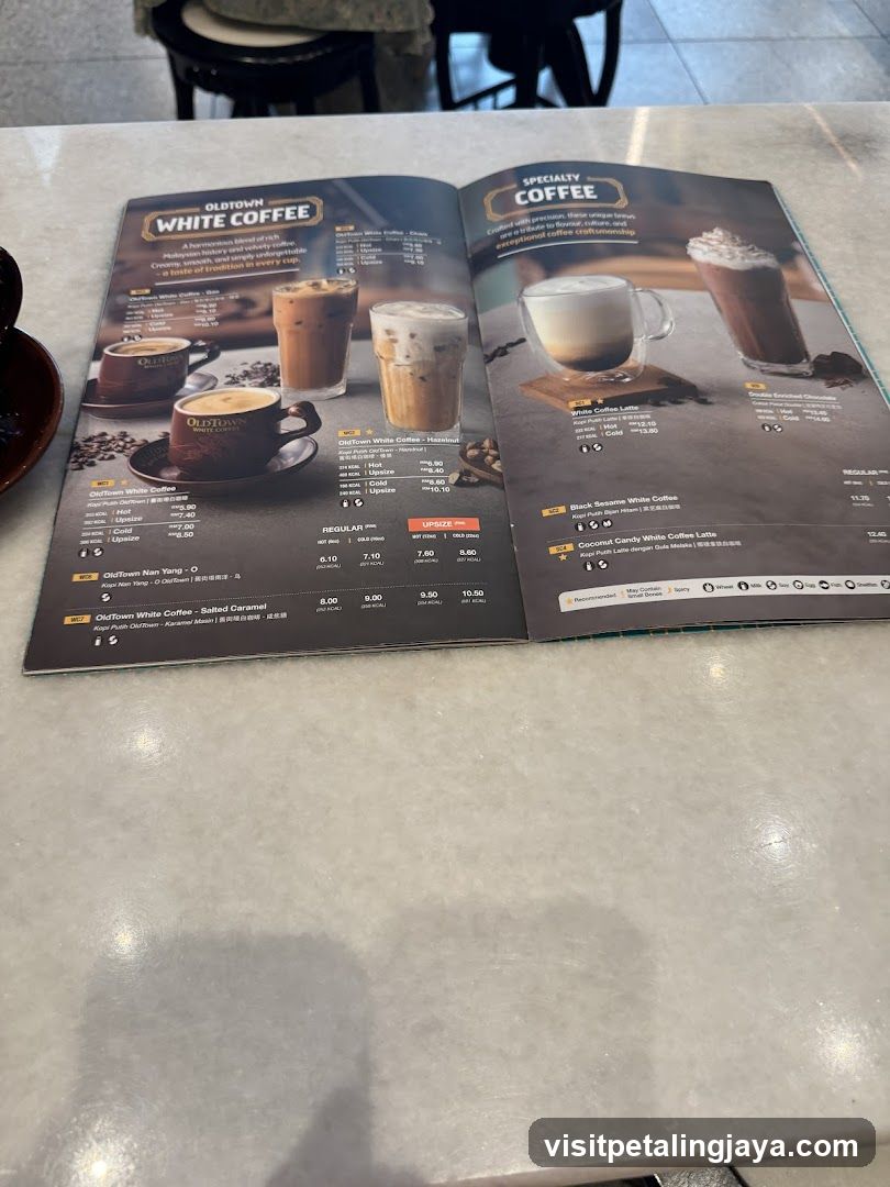 White Coffee Menu