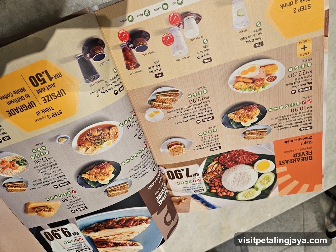Breakfast Menu Spread