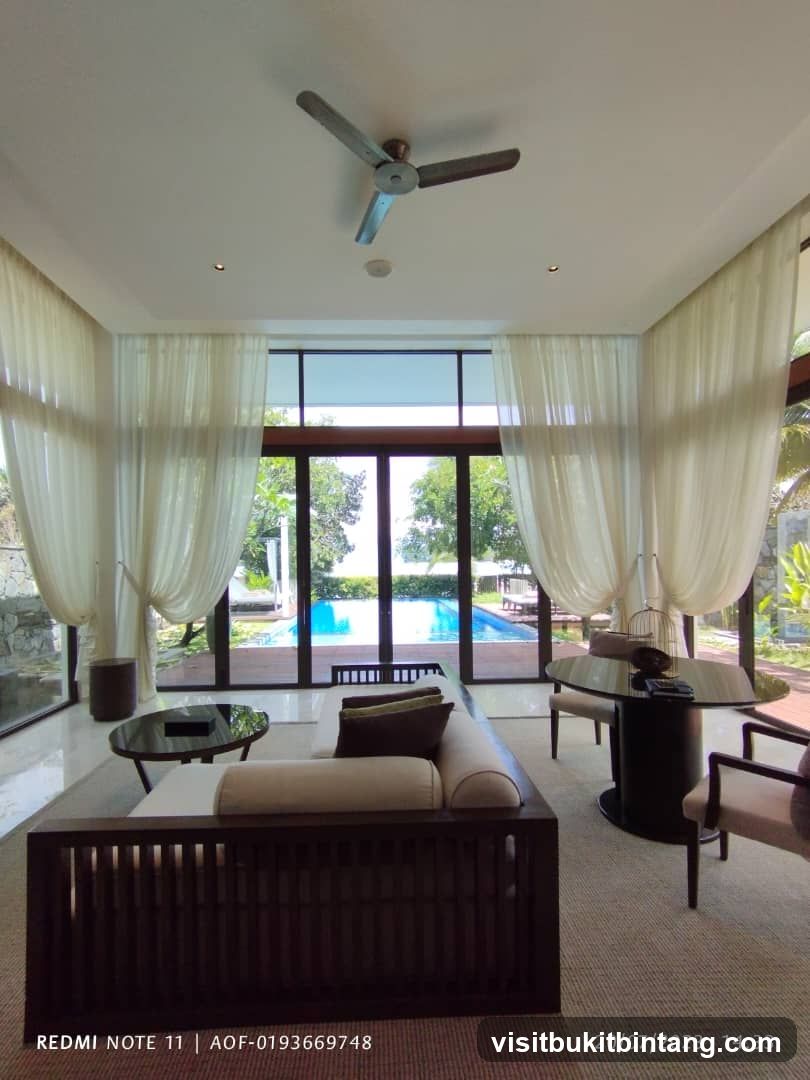 Living Room with Pool View