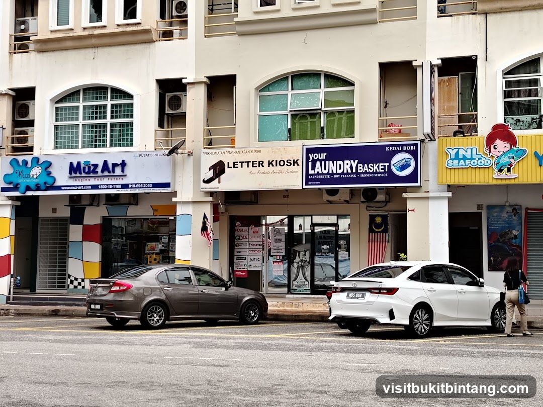 Muz Art, Letter Kiosk, and Laundry Basket