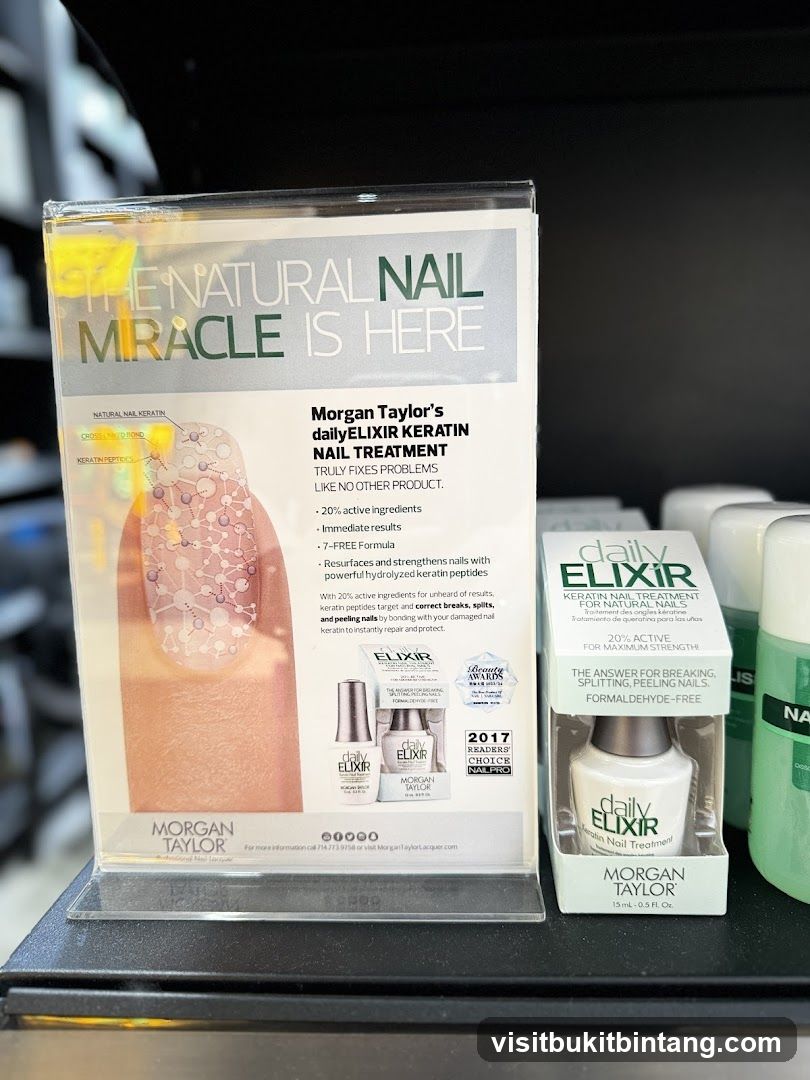 Morgan Taylor Daily Elixir Keratin Nail Treatment Display