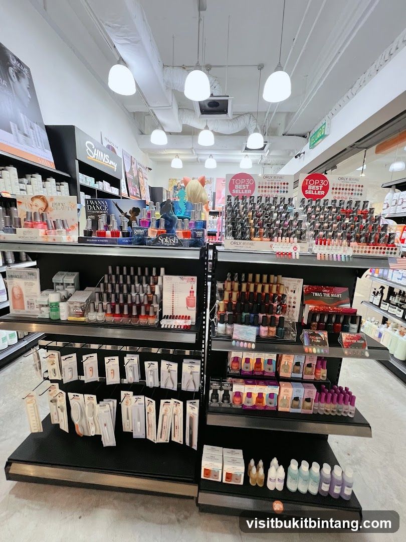 Nail Polish and Beauty Products Display