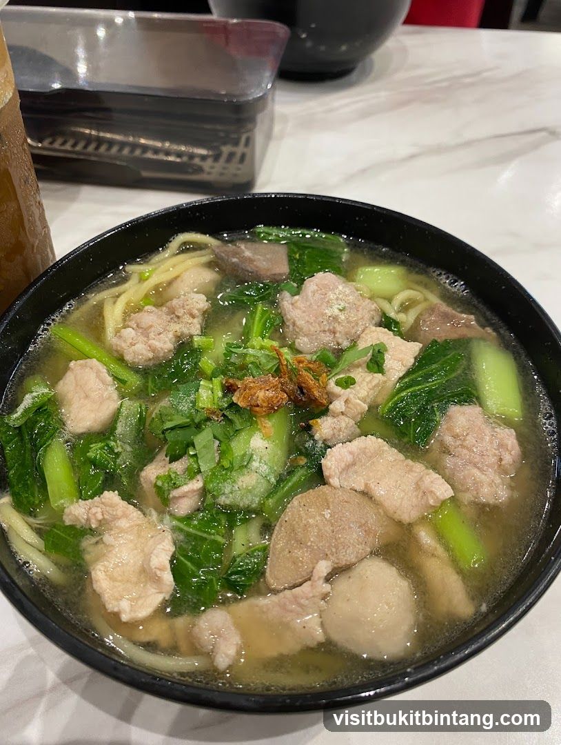 Noodle Soup with Pork and Vegetables