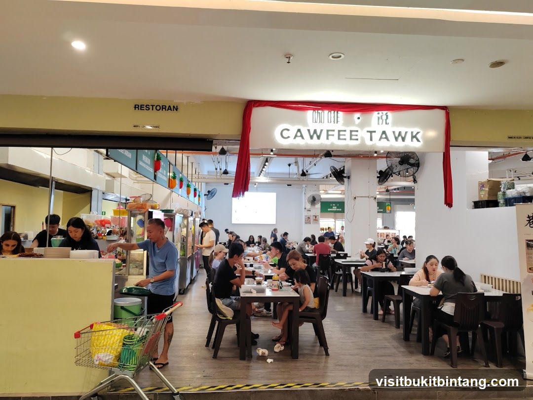 Food court with diners