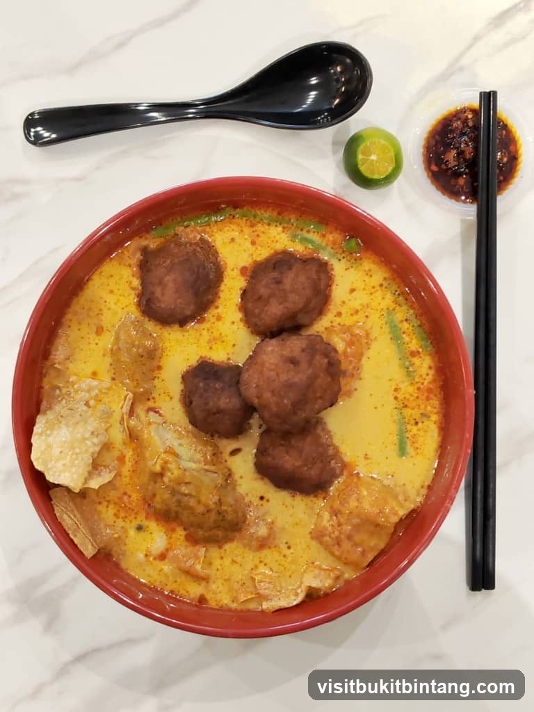 Curry Laksa with Meatballs