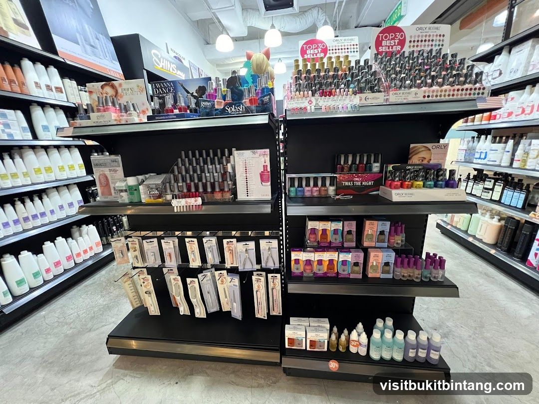 Nail Polish and Beauty Products Display