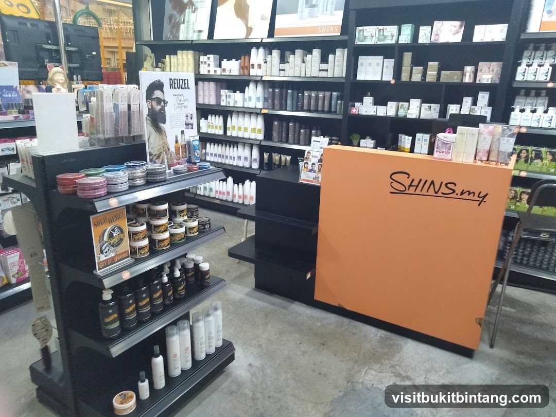 Cosmetics and Hair Products Display