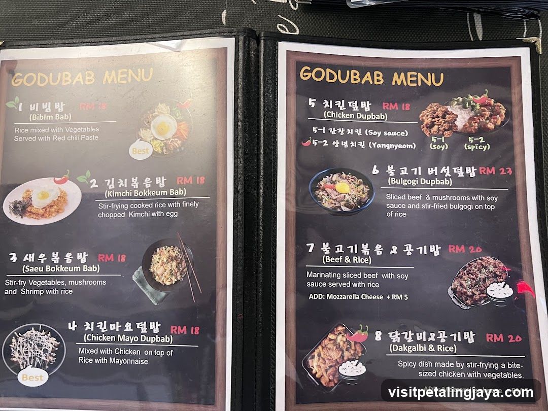 Godubab Menu