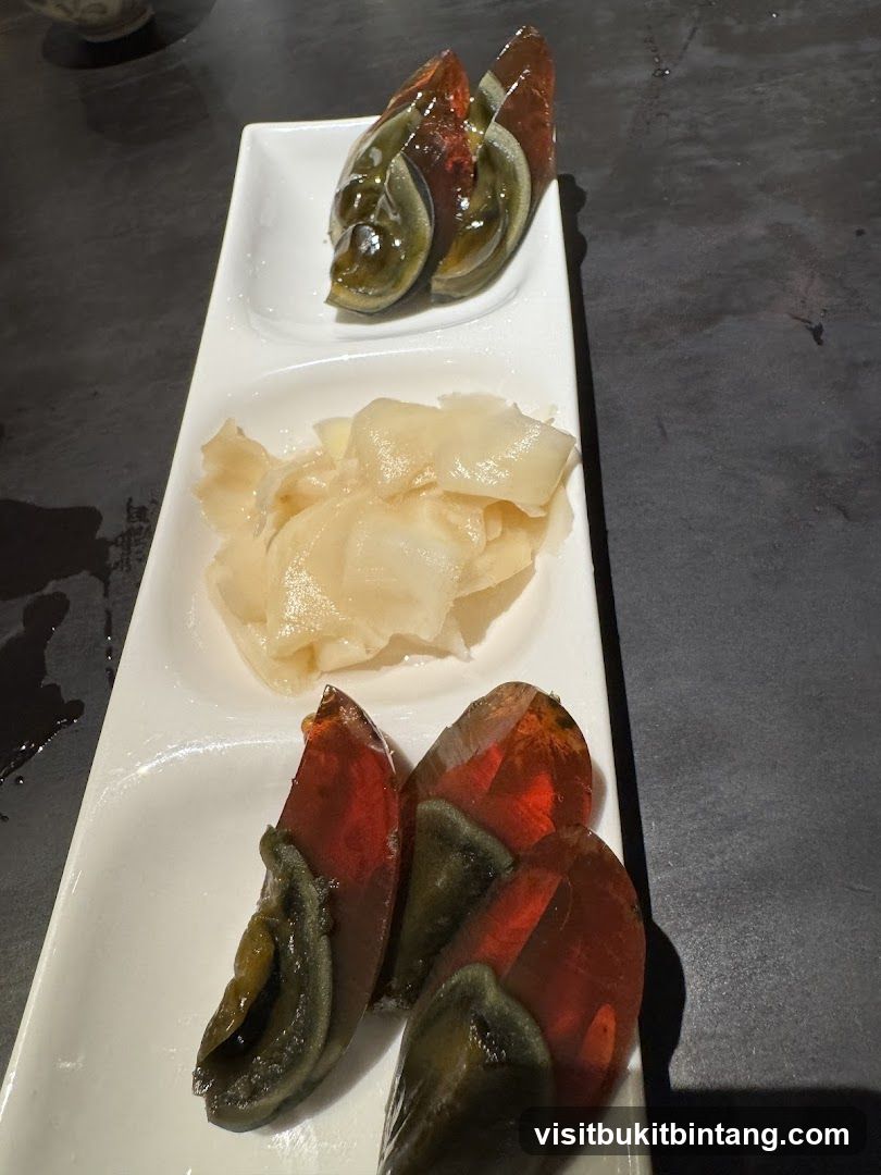 Century Eggs with Pickled Ginger