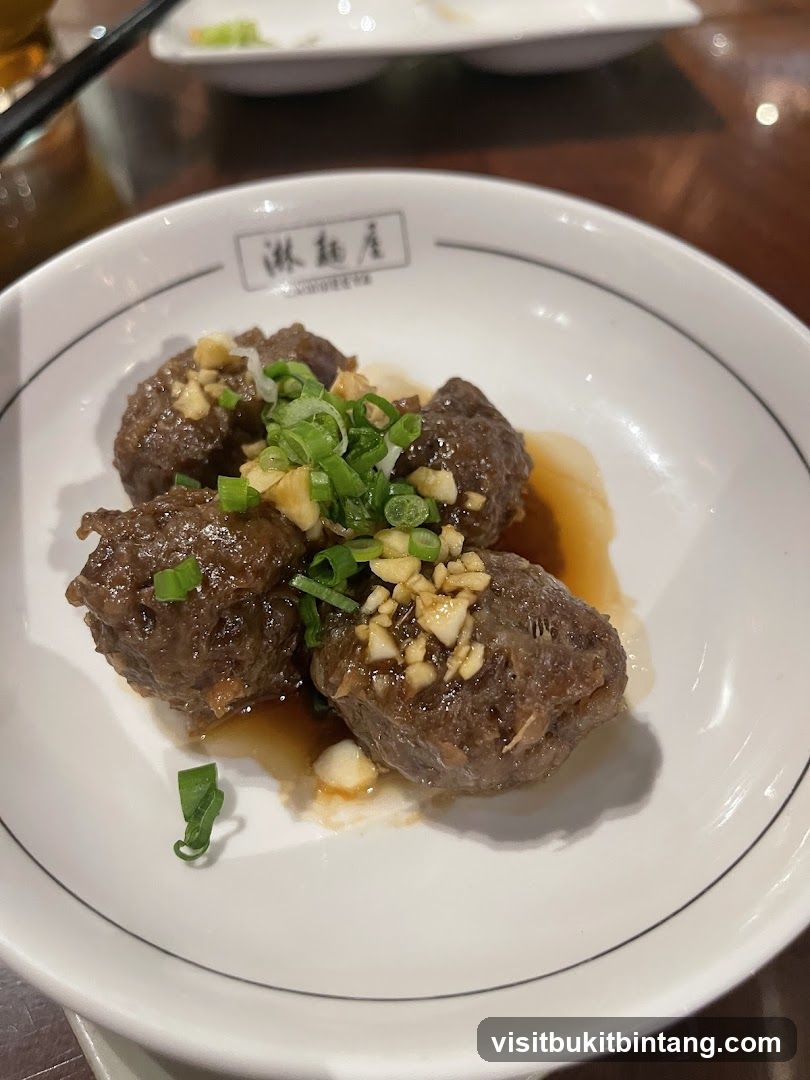 Beef Balls with Garnish