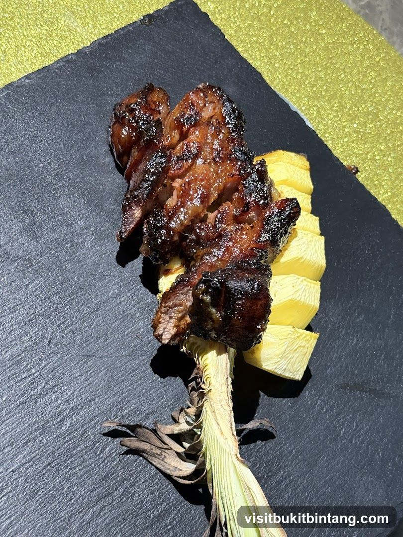 Grilled Meat Skewer with Pineapple