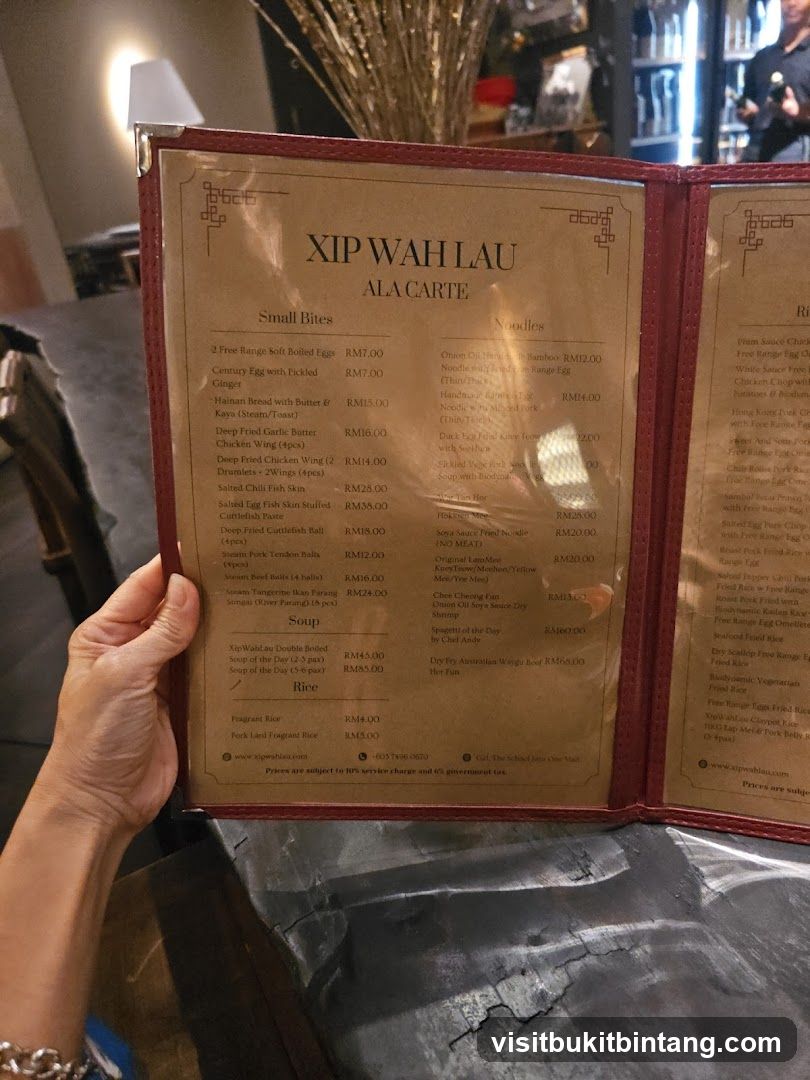 XIP WAH LAU ALA CARTE
