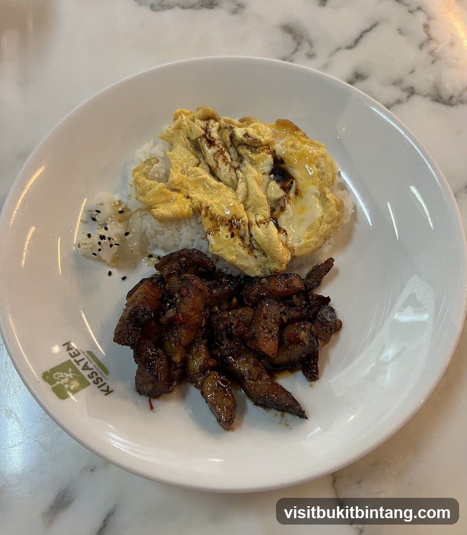 Rice dish with meat and egg