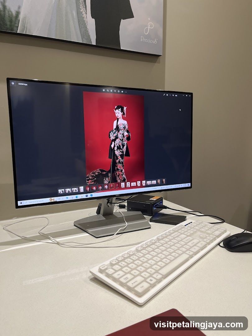 Computer Monitor Displaying Photo Editing Software
