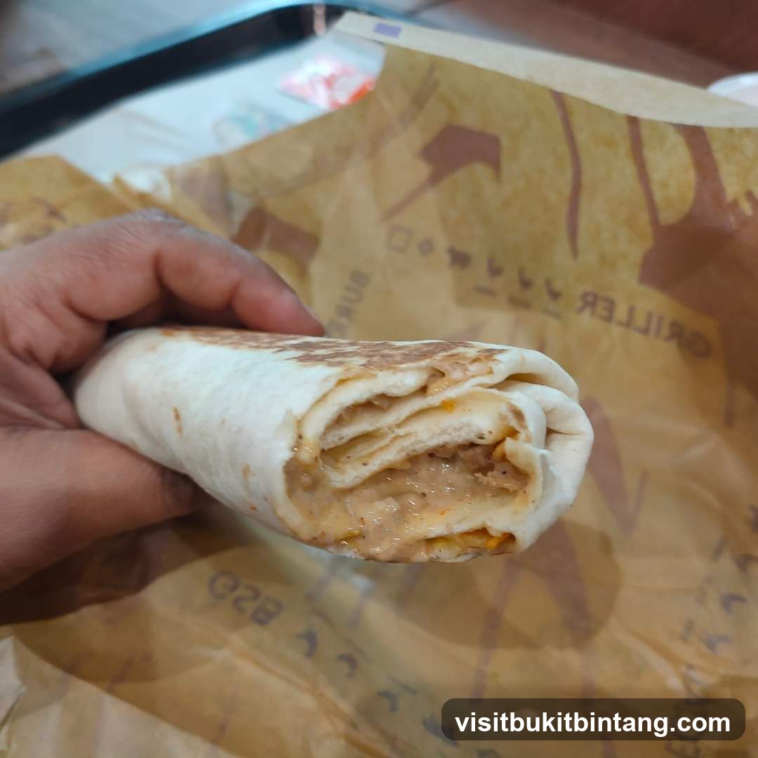Burrito with Cheese and Beans