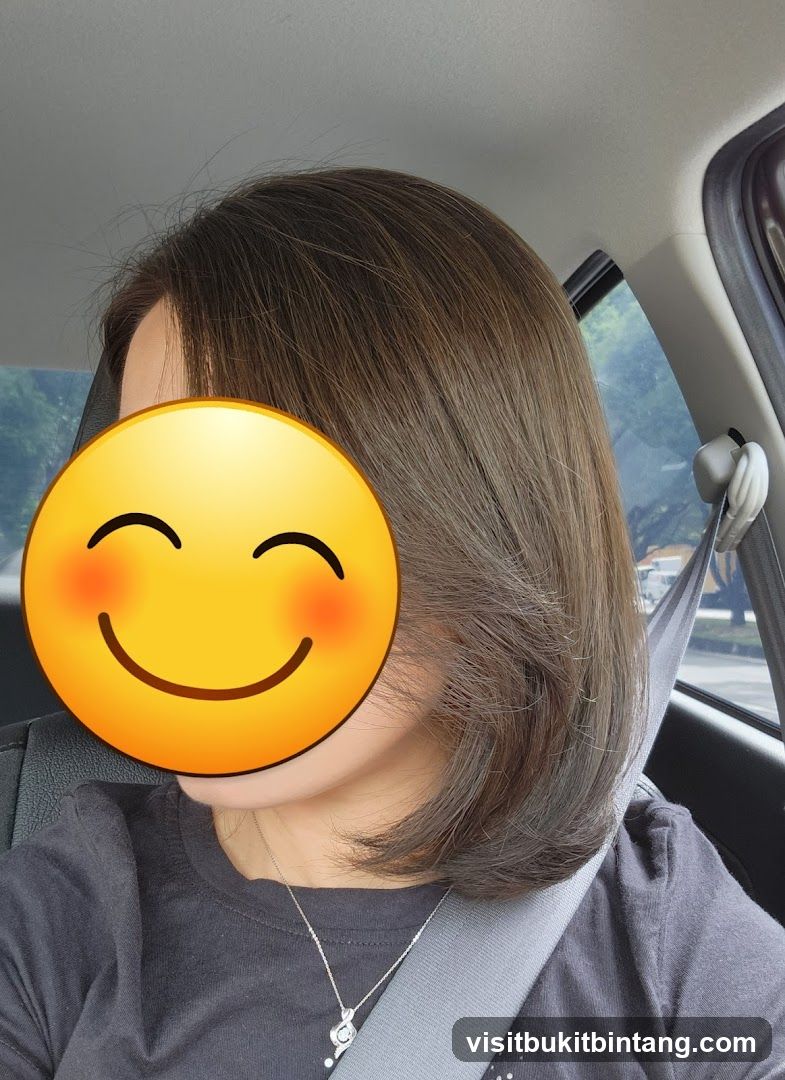 Woman with new hair color