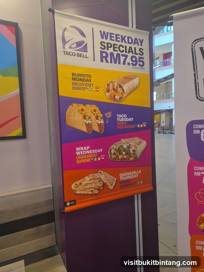 Taco Bell Weekday Specials Banner