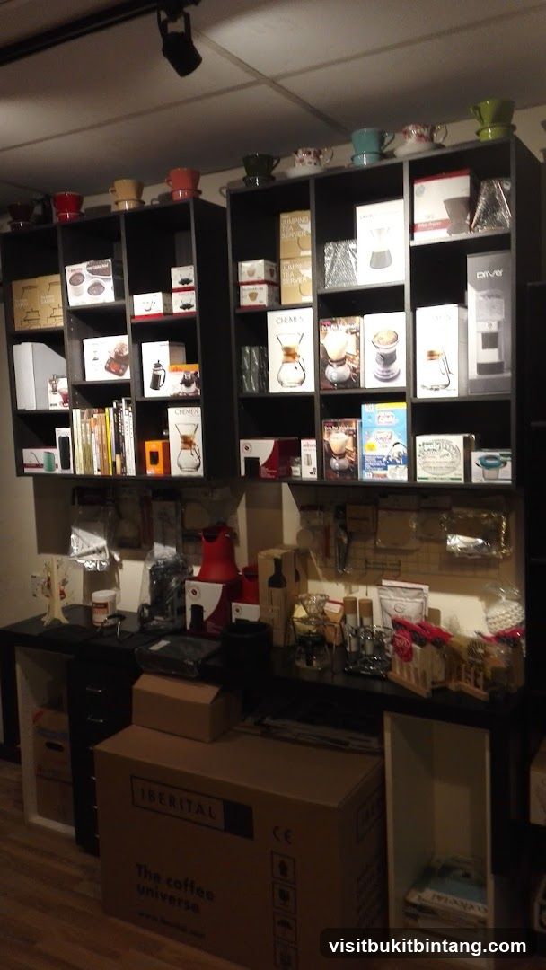 Coffee brewing equipment display
