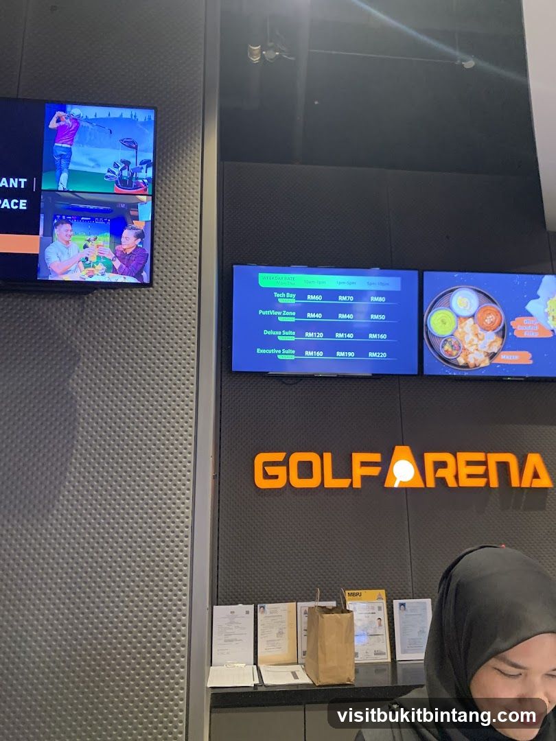 Golf Arena Pricing Screen