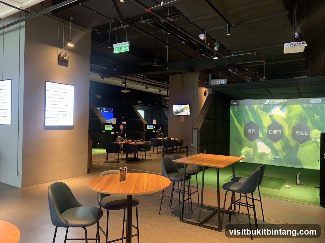 Indoor Golf Simulator Lounge