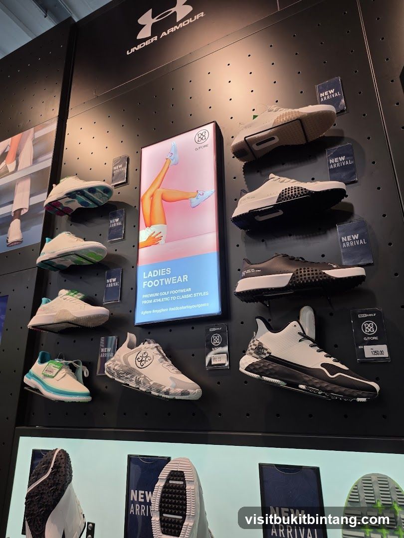 Under Armour and G/Fore Footwear Display
