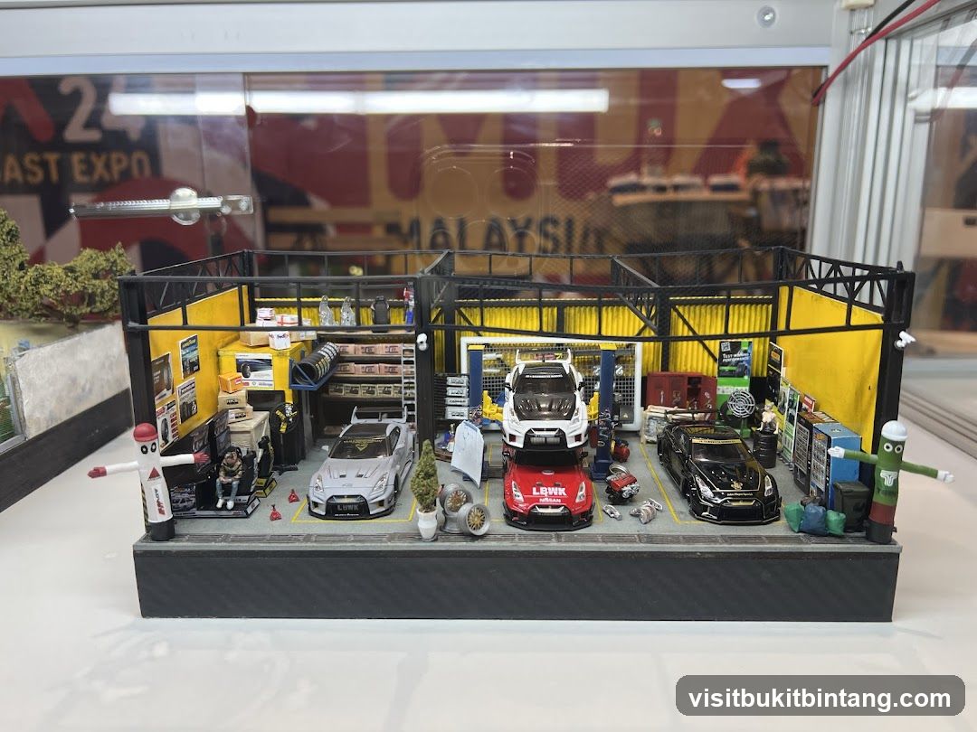 Diorama of a Car Repair Shop