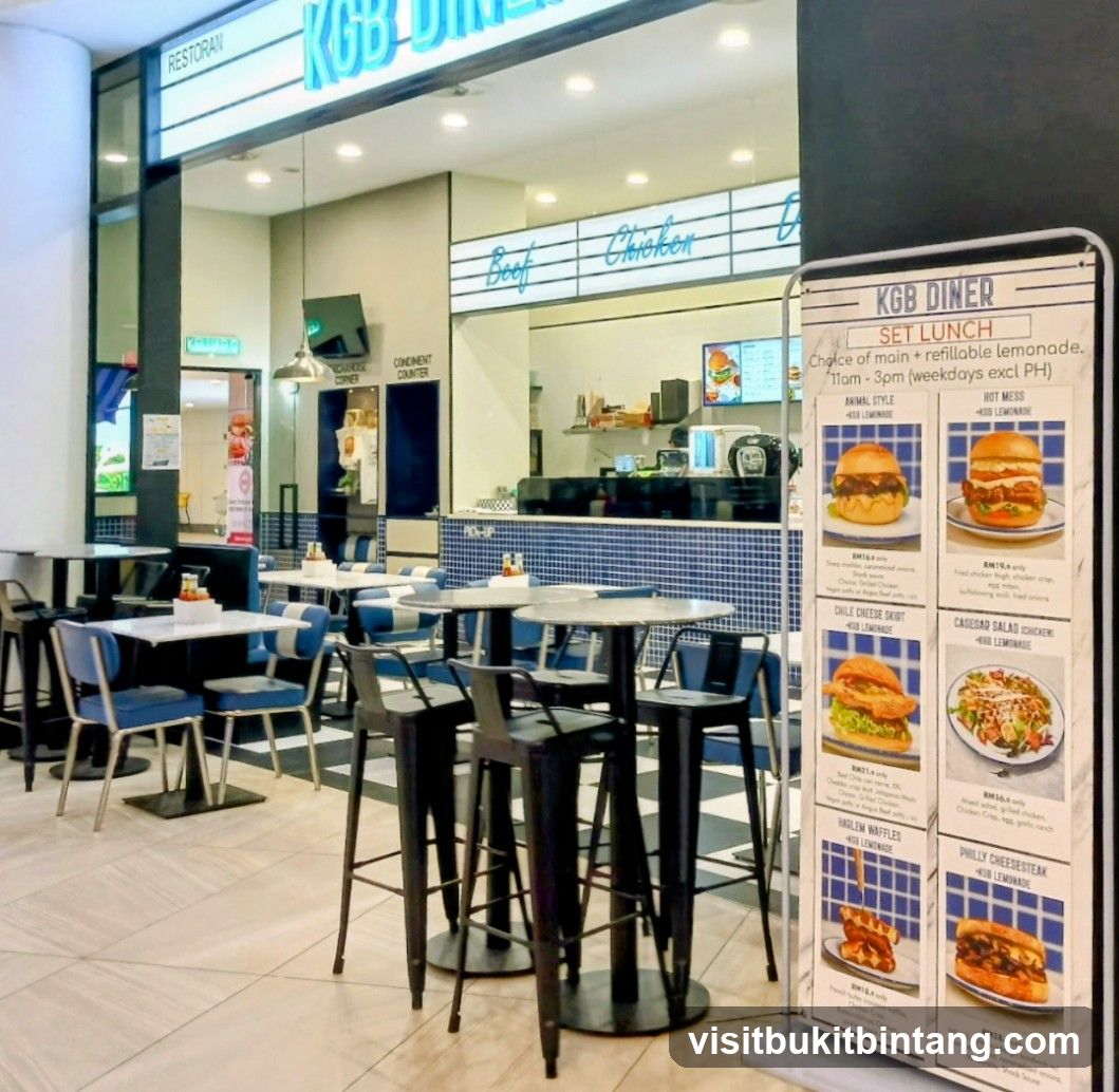 KGB Diner Interior with Menu