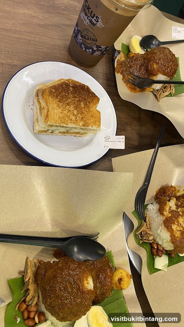 Nasi Lemak and Toast