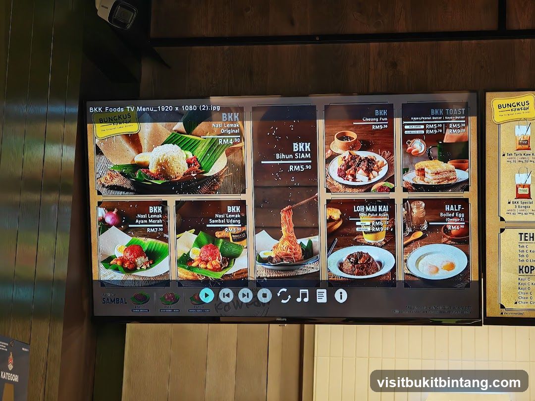 BKK Foods TV Menu
