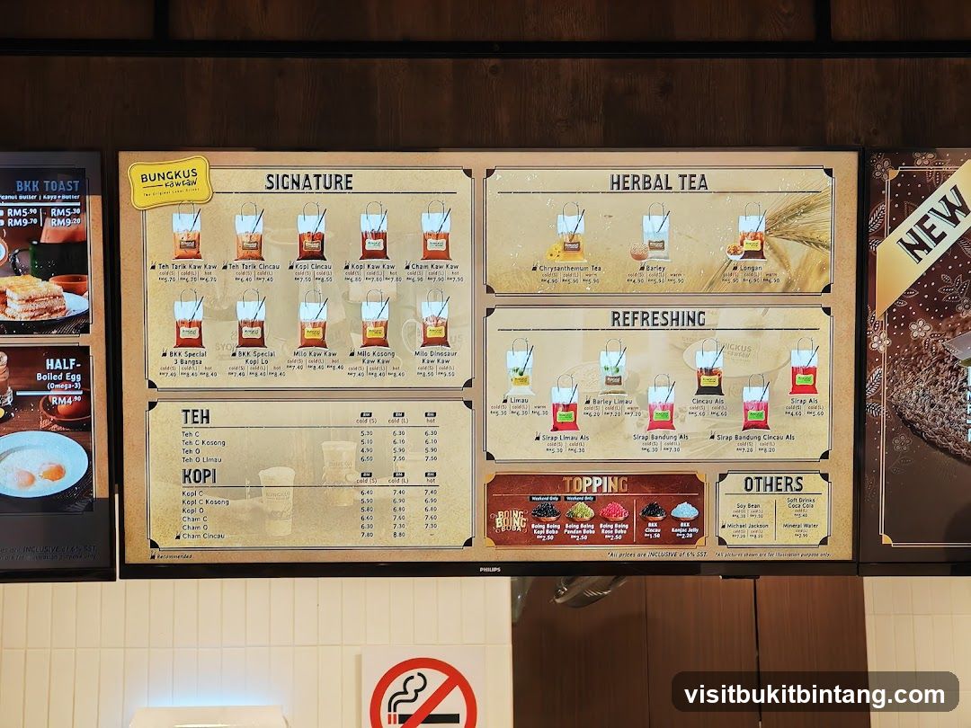 BUNGKUS KAW KAW Menu