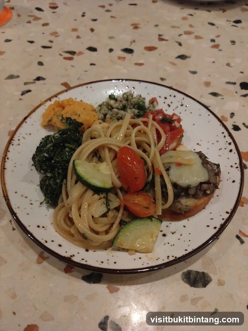 Plate of Pasta and Sides