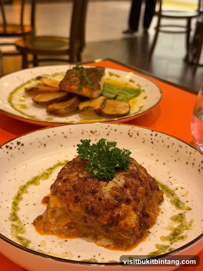 Lasagna and Salmon Dish