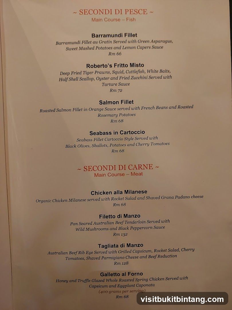 Main Course - Fish and Meat