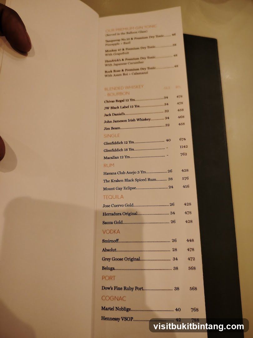 Drinks Menu