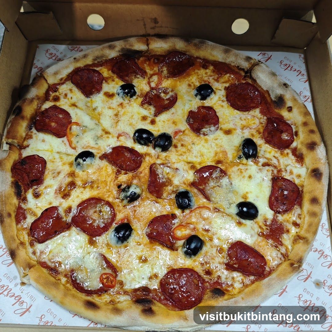 Pepperoni and Olive Pizza
