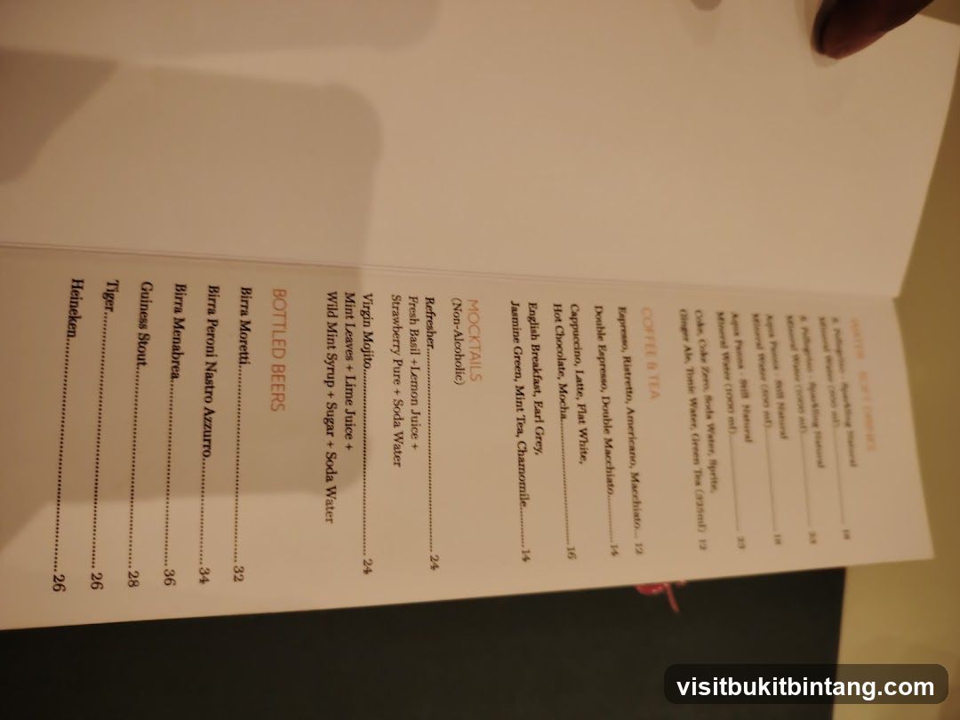 Drinks Menu