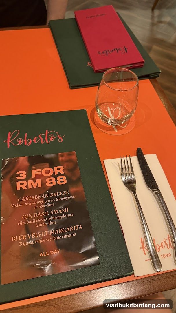 Roberto's Menu
