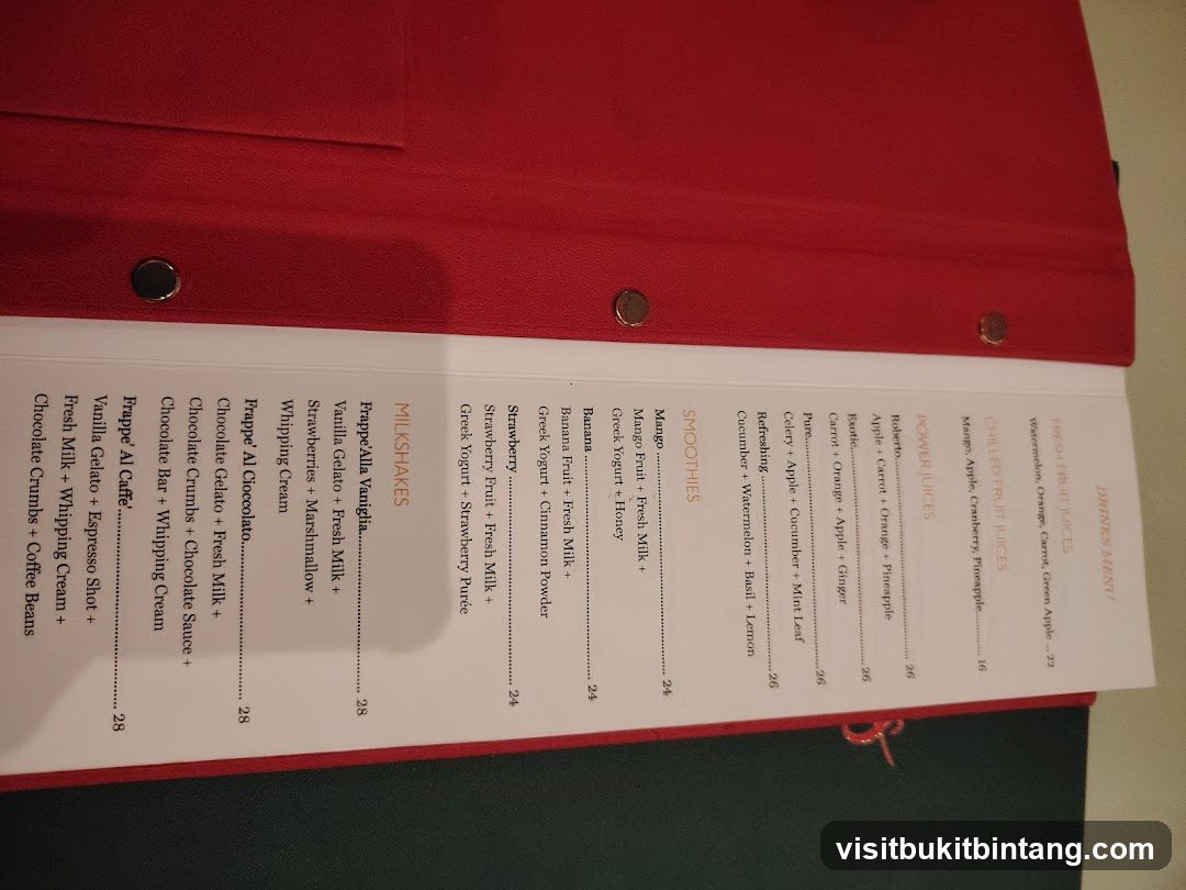 DRINKS MENU
