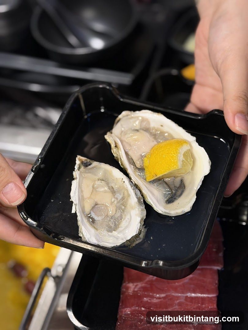 Oysters and Sliced Meat