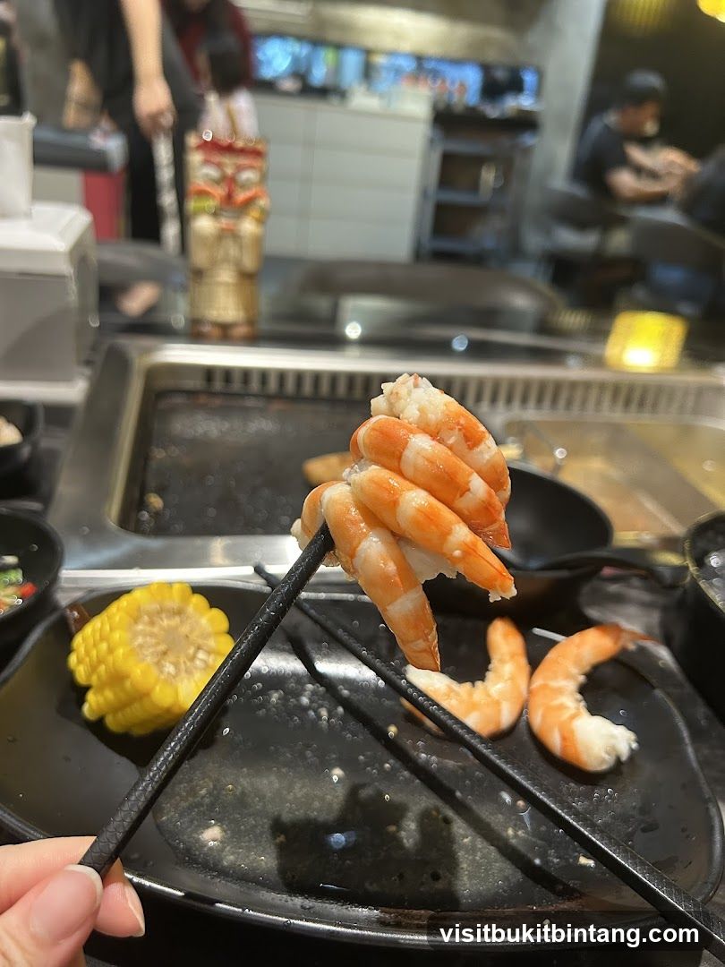 Shrimp and Corn at a Restaurant