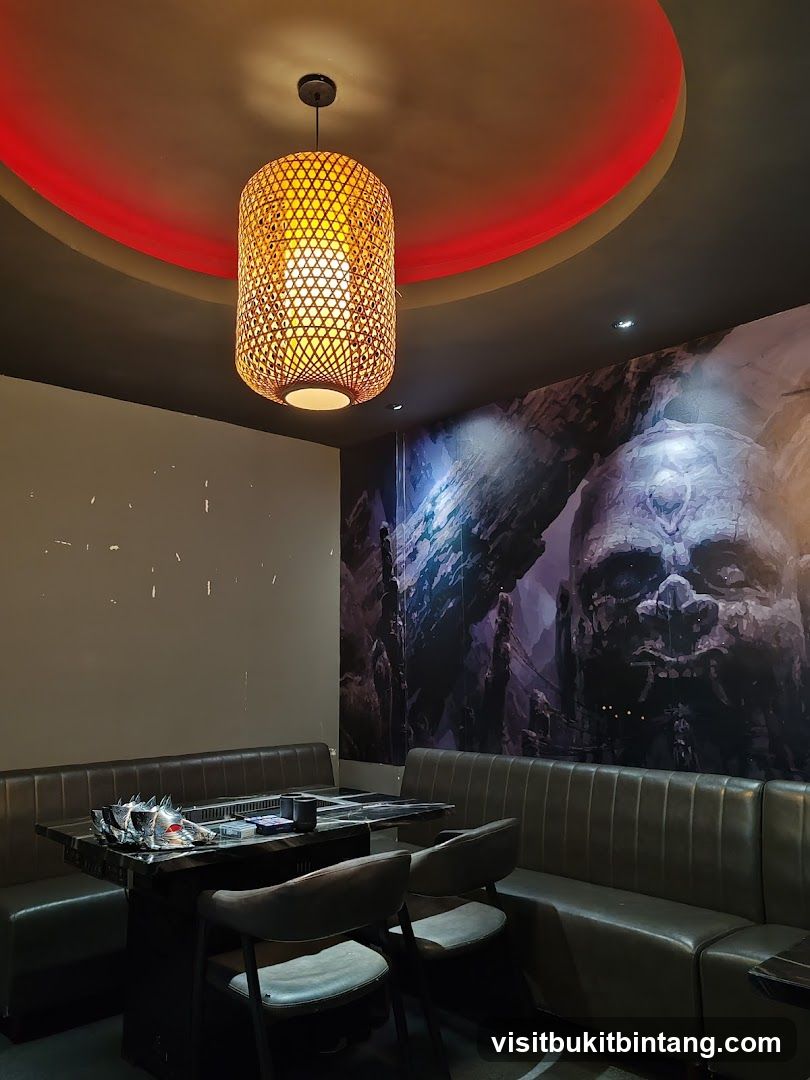 Restaurant Interior with Themed Mural