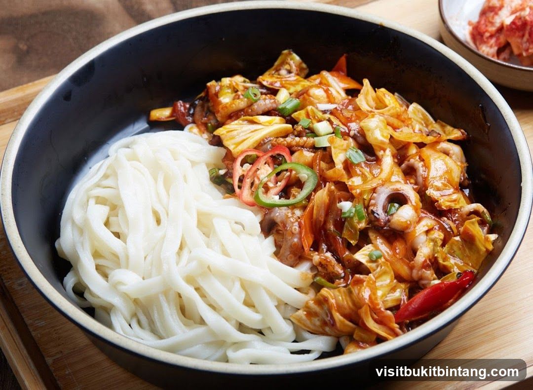 Spicy Stir-Fried Octopus with Noodles