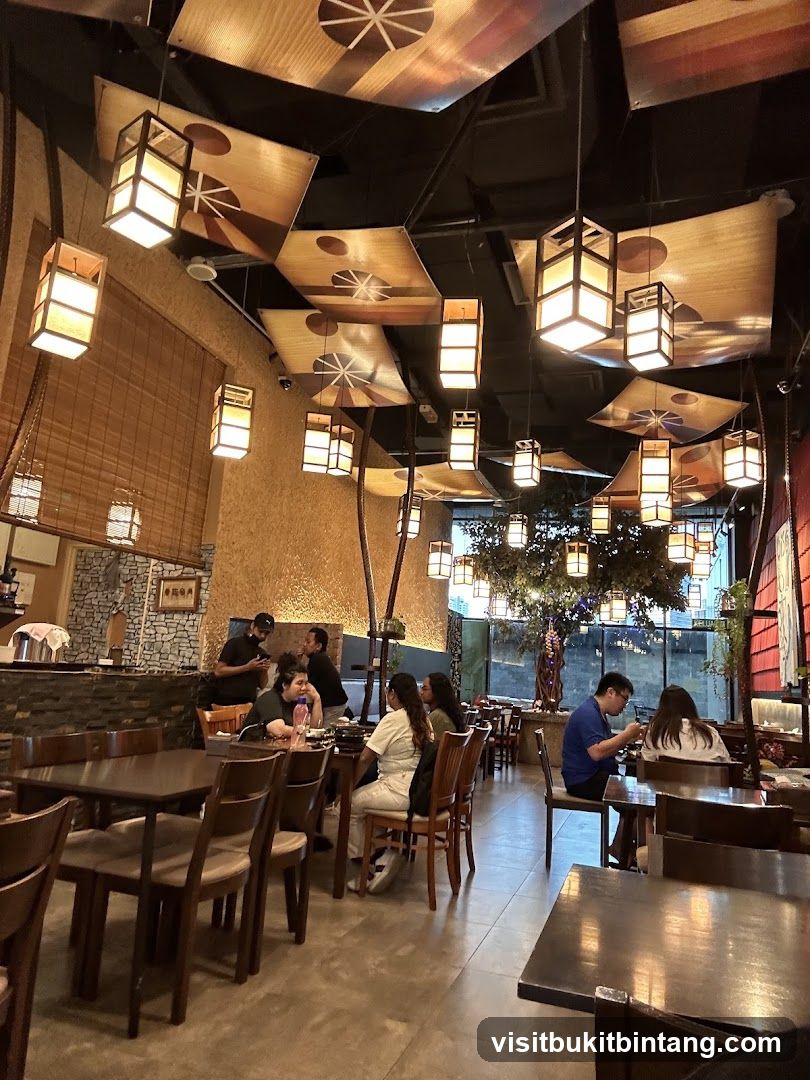 Restaurant Interior with Japanese-inspired Decor