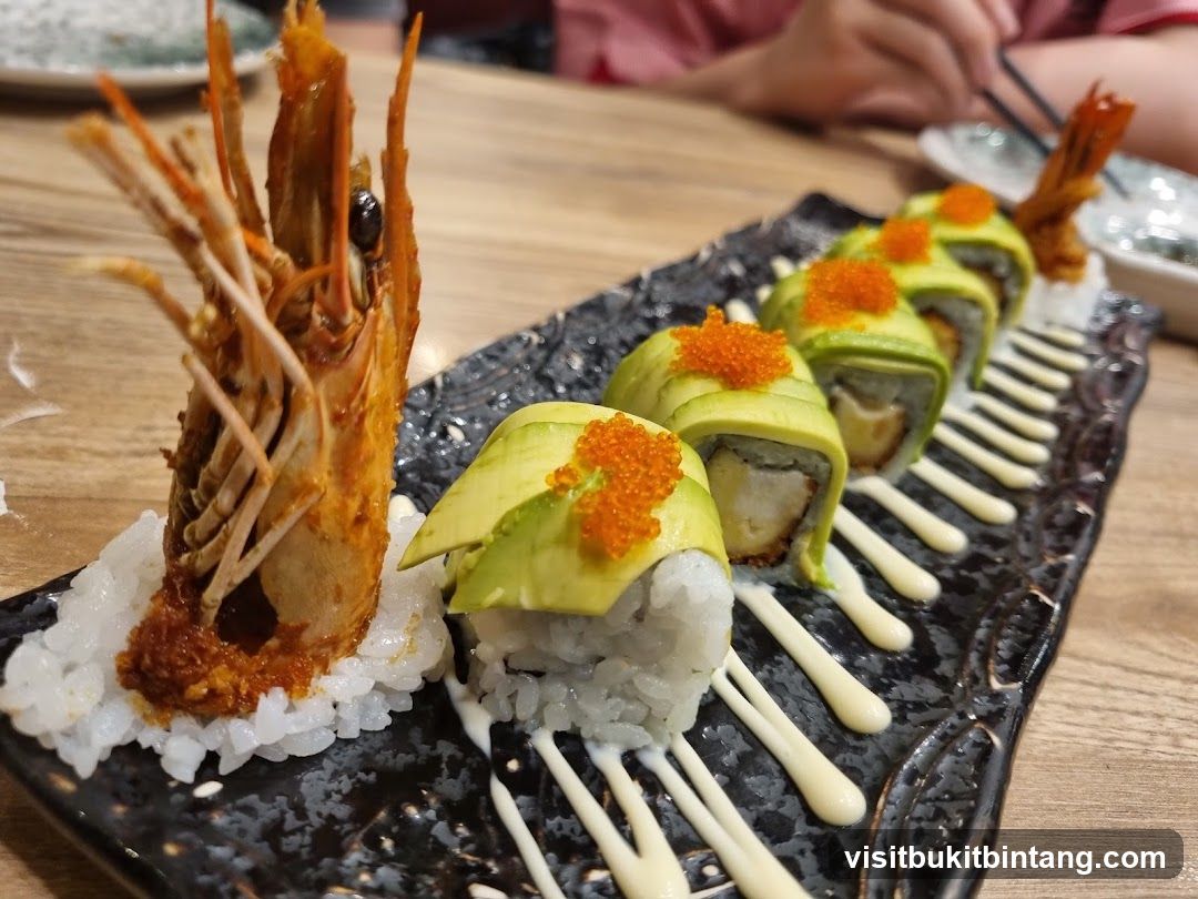 Avocado Sushi Roll with Shrimp