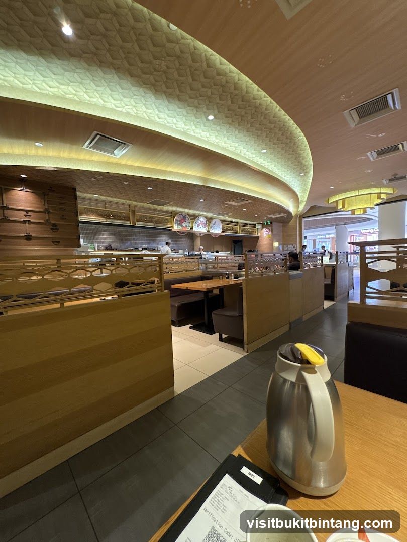 Restaurant Interior with Booths and Sushi Bar