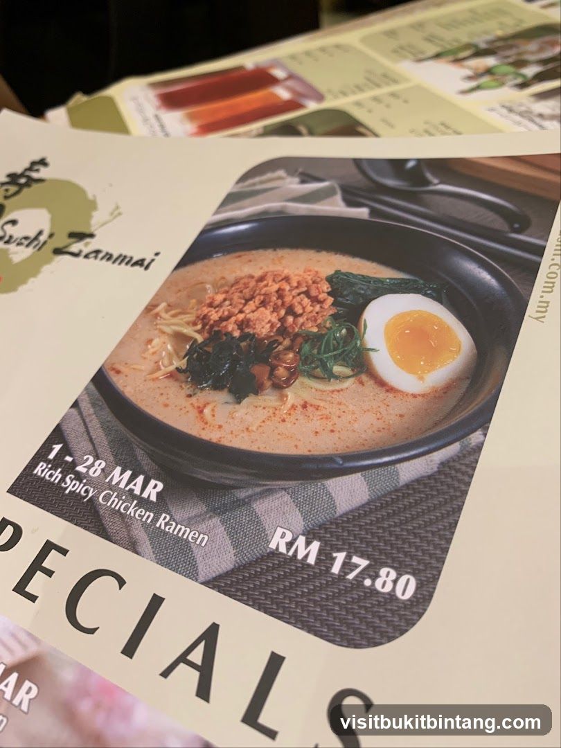 Specials Menu