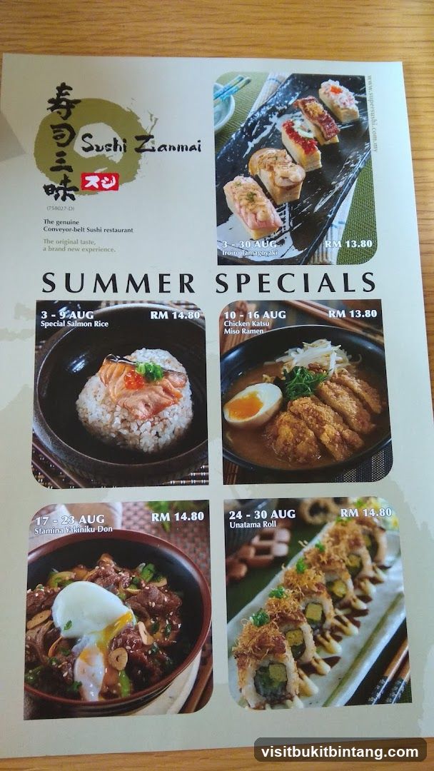 Sushi Zanmai Summer Specials