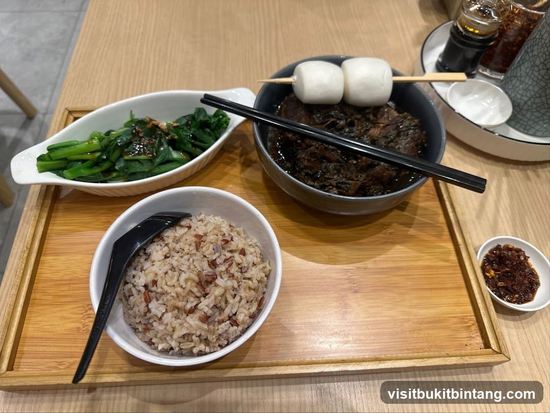 Meal with Rice and Vegetables