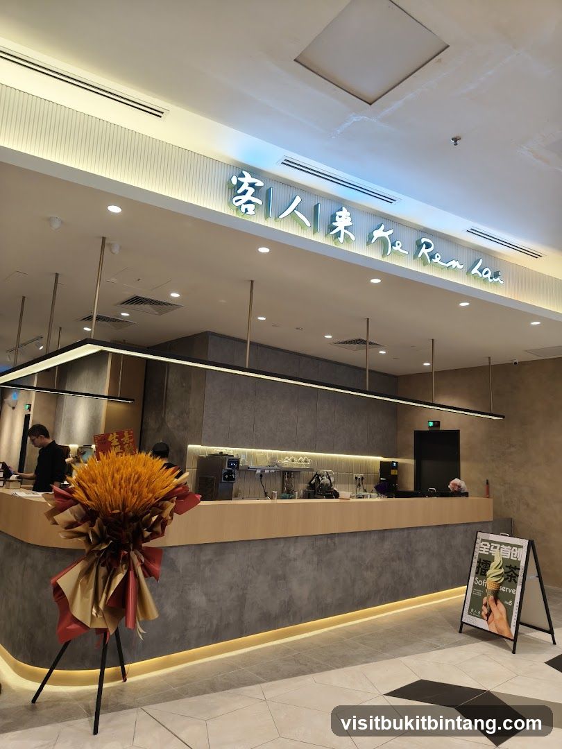 Tea shop counter