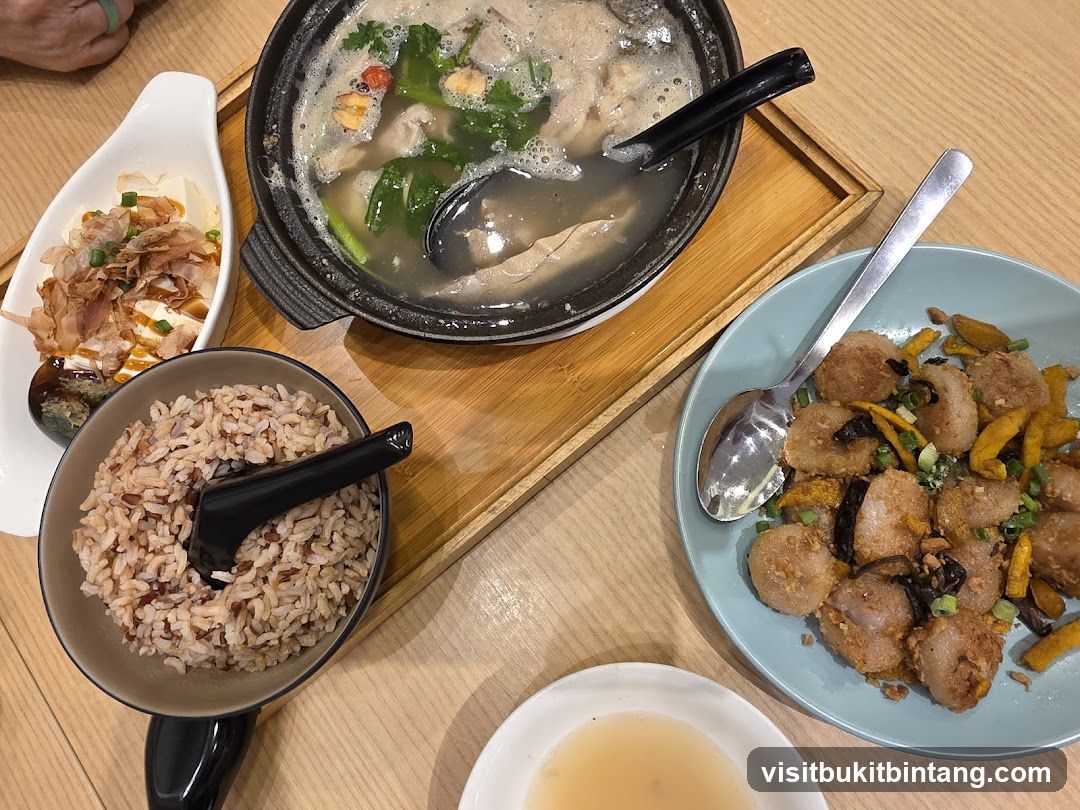 Table with various dishes